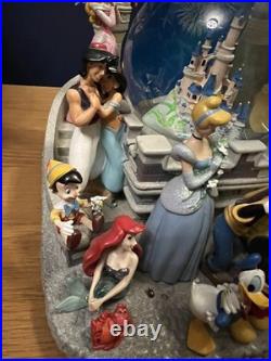 Disneyland Paris Musical Snow Globe Princess Characters Damaged Read Desc