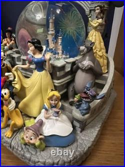 Disneyland Paris Musical Snow Globe Princess Characters Damaged Read Desc