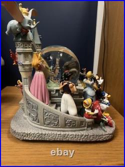Disneyland Paris Musical Snow Globe Princess Characters Damaged Read Desc