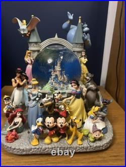 Disneyland Paris Musical Snow Globe Princess Characters Damaged Read Desc