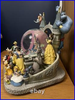 Disneyland Paris Musical Snow Globe Princess Characters Damaged Read Desc