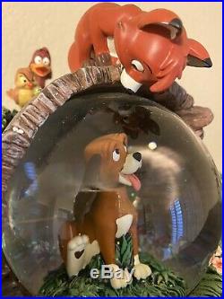 Disneys Classic Fox And Hound Snowglobe Rare Globe