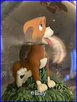 Disneys Classic Fox And Hound Snowglobe Rare Globe