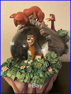 Disneys Classic Fox And Hound Snowglobe Rare Globe