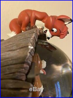 Disneys Classic Fox And Hound Snowglobe Rare Globe
