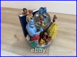 Disneys Wonderful World of Disney Set of 2 Book End Snow Globes see description