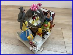 Disneys Wonderful World of Disney Set of 2 Book End Snow Globes see description