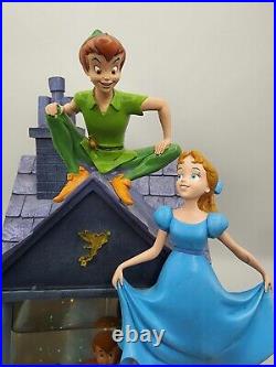 Disneystore PETER PAN You Can Fly DARLING HOUSE Snowglobe Musical Lights Blower
