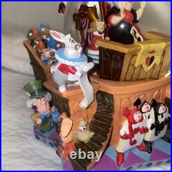 EUC Vintage Disney Alice In Wonderland Fiftieth Year Snow Globe Music Box