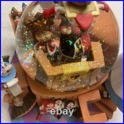 EUC Vintage Disney Alice In Wonderland Fiftieth Year Snow Globe Music Box