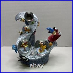 Extremely RARE DISNEY AUCTIONS LE Fantasia Mickey Snow Globe DAMAGED READ