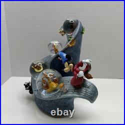 Extremely RARE DISNEY AUCTIONS LE Fantasia Mickey Snow Globe DAMAGED READ