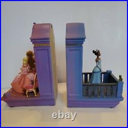 Extremely RARE Disney Store Princess and the Frog Bookends Tiana & Charlotte