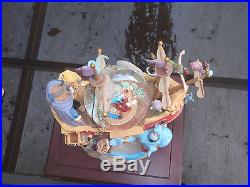 Extremely Rare! Walt Disney Characters Boat Big Figurine Snowglobe Statue