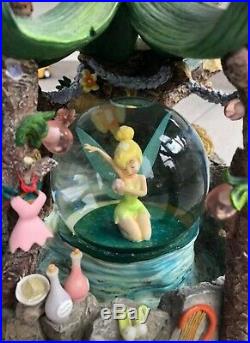 Extremely rare Disney TinkerBell Musical washing in the woods Snow globe