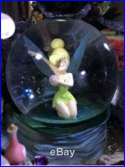 Extremely rare Disney TinkerBell Musical washing in the woods Snow globe
