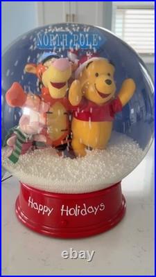 HUGE 12 Vintage Disney Winnie the Pooh, PIGLET MUSICAL SNOWGLOBE 2005