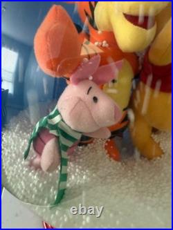 HUGE 12 Vintage Disney Winnie the Pooh, PIGLET MUSICAL SNOWGLOBE 2005