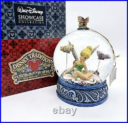 Jim Shore Disney Tinker Bell Snow Globe Figurine Butterfly Kisses Peter Pan Box