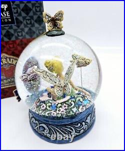 Jim Shore Disney Tinker Bell Snow Globe Figurine Butterfly Kisses Peter Pan Box