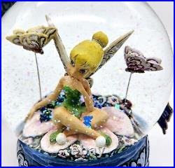 Jim Shore Disney Tinker Bell Snow Globe Figurine Butterfly Kisses Peter Pan Box