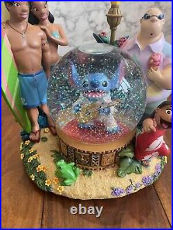 LILO And Stitch w Family Disney Snow Globe With Stitch As Elvis Rare HTF