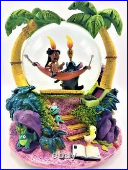 Large Disney Lilo and Stitch Aloha Musical Globe with lights