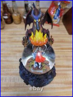 Maleficent Sleeping Beauty Disney Music Snow Globe VILLAINS RARE HT Maleficent Sleeping Beauty Disney Music Snow Globe VILLAINS RARE HT
