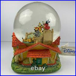 Mickey Mouse Sleeping Snow Globe When You Wish Upon A Star Retired Disney