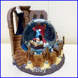 Mickey Mouse Snow Globe Music Box Fantasia The Sorcerer's Apprentice Disney