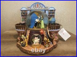 Mint! Disney Beauty and the Beast Library Music Snowglobe with Blower 1991
