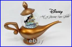 NEW Disney Aladdin Art of Jasmine Genie Lamp Musical Snow Globe
