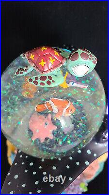 NEW! Disney Pixar Snow Globe Finding Nemo Over The Waves Coral Reef! Wiht MUSIC