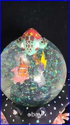 NEW! Disney Pixar Snow Globe Finding Nemo Over The Waves Coral Reef! Wiht MUSIC