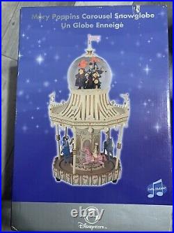 NIB Disney Mary Poppins Carousel Snow Globe play Jolly Holiday