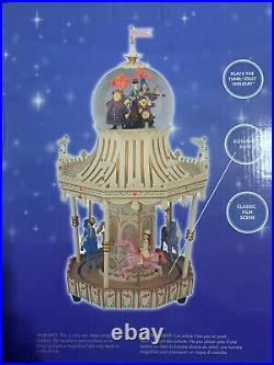 NIB Disney Mary Poppins Carousel Snow Globe play Jolly Holiday