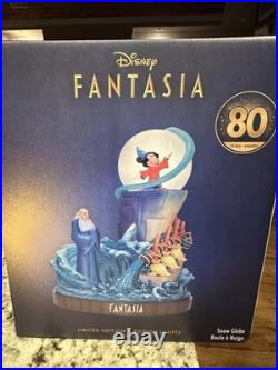 NIB Disney Store Fantasia 80th Sorcerer's Apprentice Snow Globe LE3400