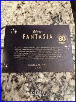 NIB Disney Store Fantasia 80th Sorcerer's Apprentice Snow Globe LE3400
