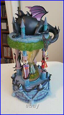 NIB Disney Villains Hourglass Snow Globe WithLight & Sound