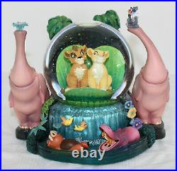 NIB Lion King II Simbas Pride Musical Snowglobe Waterglobe Glitter Globe Disney