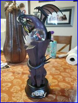 NIB Rare 2004 Disney Maleficent Dragon musical Snowglobe battery Perfect