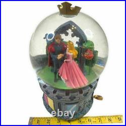 NIB Sleeping Beauty Disney Snow globe RETIRED DESIGN plays music