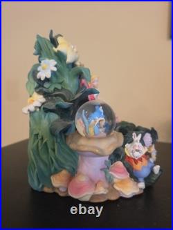 NON-OPERATIONAL Disney Alice In Wonderland Mini Snow Globe Garden Water Fountain