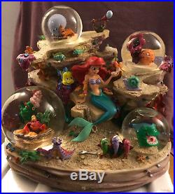 New! Disney Store Little Mermaid Under the Sea Musical Snow Globe Snowglobe