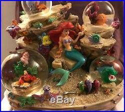 New! Disney Store Little Mermaid Under the Sea Musical Snow Globe Snowglobe