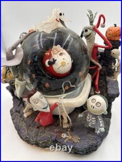 Nightmare Before Christmas Snow Globe Disney Store Exclusive Jack Captures Santa