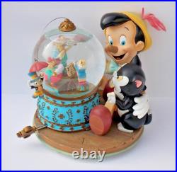 Pinocchio Figaro Jiminy Disney Musical Snow Globe Vibrant Colors 29130 NO BOX