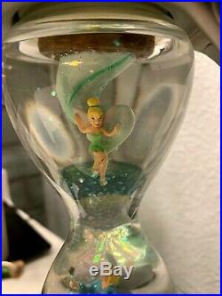 RAREDisney FAIRY FAIRIES GODMOTHERS TINK HOURGLASS Snow Globe Musical/Lights