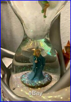 RAREDisney FAIRY FAIRIES GODMOTHERS TINK HOURGLASS Snow Globe Musical/Lights