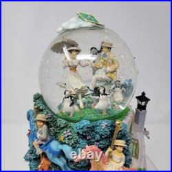 RARE 2001 Disney Store MARRY POPPINS Musical Animated Snow Globe (READ)